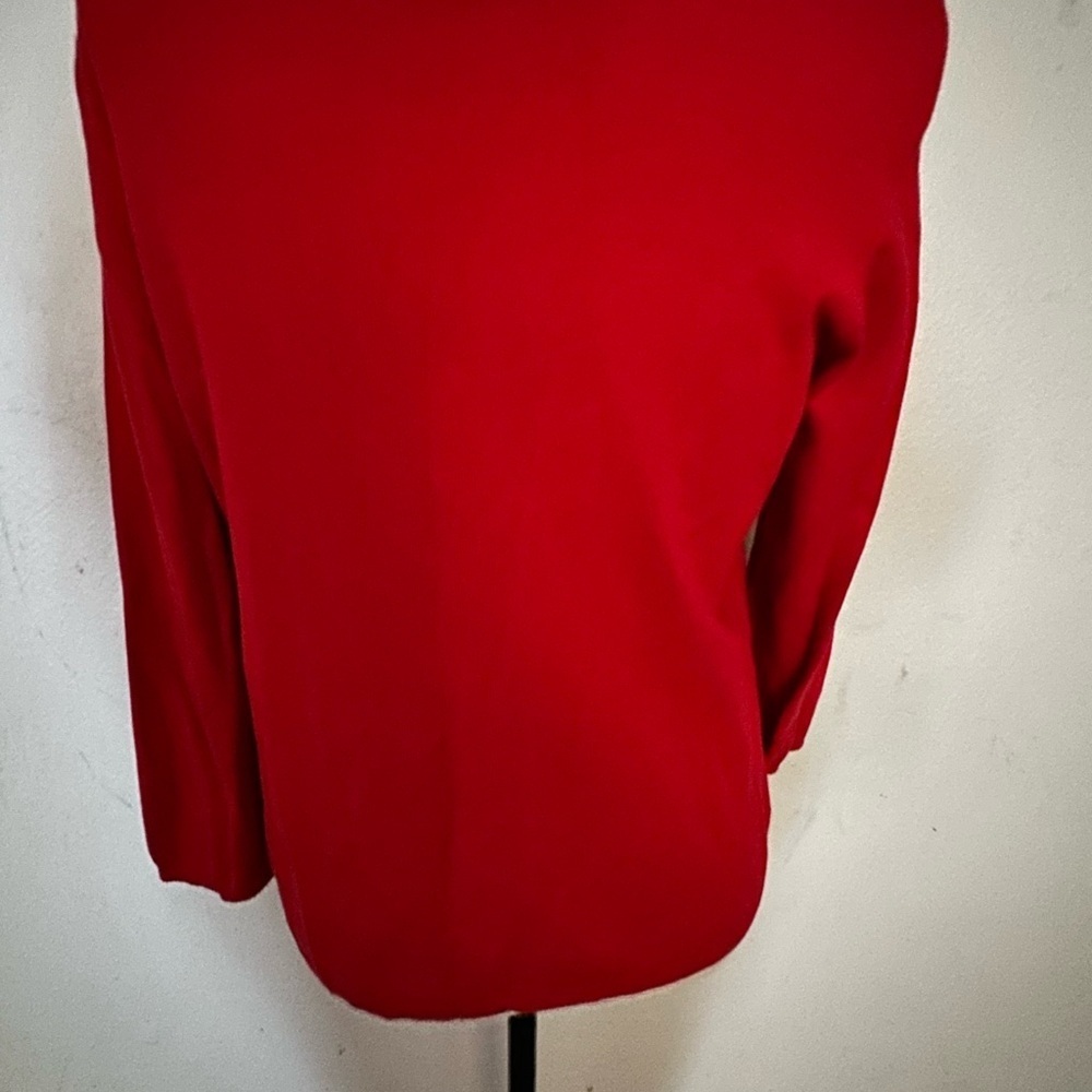 Ruby Rd red sequined shirt size L - Picture 2 of 5